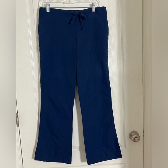 5/$25 Clearance Cherokee WorkWear Blue Scrub Pants XS elastic stretch waist - Picture 3 of 8